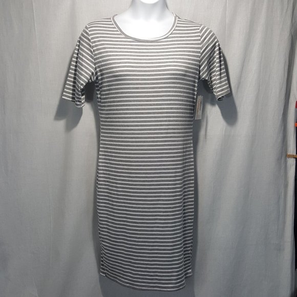 LuLaRoe Dresses & Skirts - NEW LuLaRoe Julia Form Fit Dress Large Large Gray